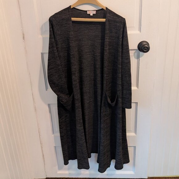 LuLaRoe Sarah Cardigan, size S, new without tags, mottle dark grey pattern - Picture 1 of 6